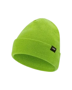 Ciepła czapka beanie z wełną merino Core Run CEP zielona