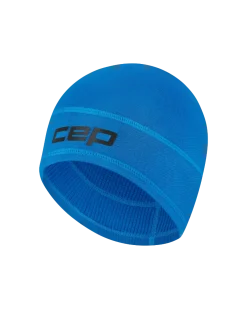 Ciepła zimowa czapka termiczna beanie unisex Core Run CEP niebieska