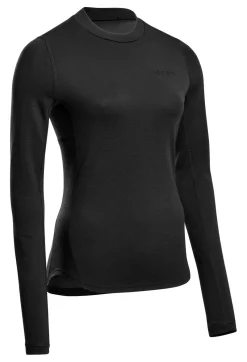 Damska bluzka sportowa z wełną merino CEP Cold Weather niebieska