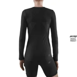 Damska koszulka sportowa z długim rękawem CEP Cold Weather Base czarna