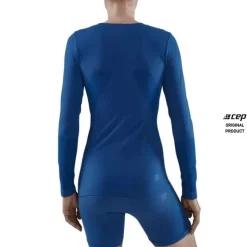 Damska koszulka sportowa z długim rękawem CEP Cold Weather Base niebieska