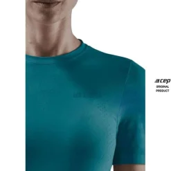 Damska koszulka sportowa z krótkim rękawem CEP Ultralight niebieska
