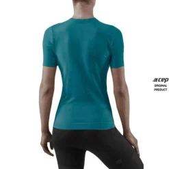 Damska koszulka sportowa z krótkim rękawem CEP Ultralight niebieska