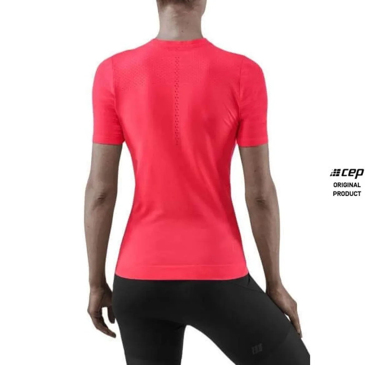 Damska koszulka sportowa z krótkim rękawem CEP Ultralight różowa
