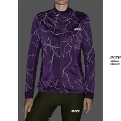 Damska kurtka odblaskowa - wiatrówka sportowa CEP Reflective fioletowa