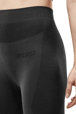 Damskie legginsy sportowe 3/4 z wełną Merino CEP czarne