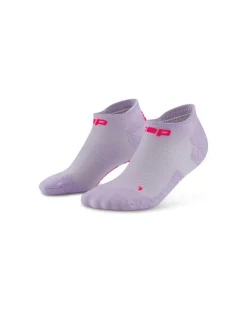 Damskie skarpety kompresyjne sportowe stopki no show CEP Core Run Ultralight liliowe