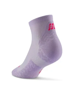 Damskie skarpety kompresyjne sportowe za kostkę low cut CEP Core Run Ultralight liliowe