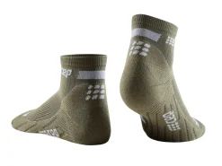 Damskie skarpety kompresyjne sportowe CEP The Run 4.0 low-cut oliwkowe