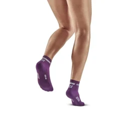 Damskie skarpety kompresyjne sportowe CEP The Run 4.0 low-cut fioletowe