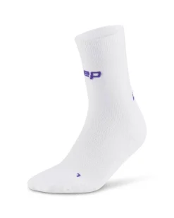Damskie skarpety kompresyjne sportowe do połowy łydki CEP Core Run Ultralight białe