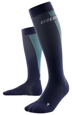 Damskie skarpety kompresyjne sportowe CEP Ultralight wysokie granatowo-niebieskie - nowa kolekcja
