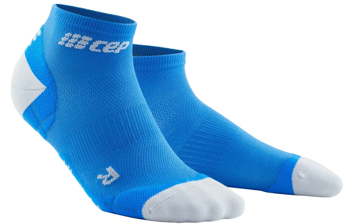Damskie skarpety kompresyjne sportowe CEP Ultralight low-cut niebieskie