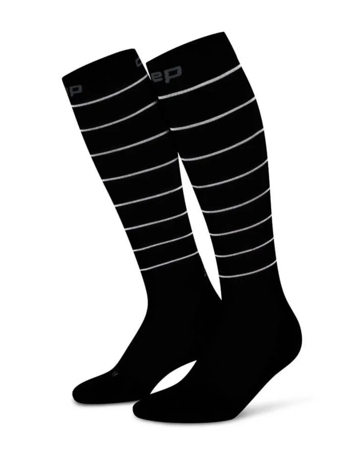 Damskie skarpety kompresyjne sportowe CEP Reflective wysokie czarne