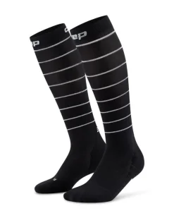 Damskie skarpety kompresyjne sportowe CEP Reflective wysokie czarne