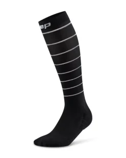 Damskie skarpety kompresyjne sportowe CEP Reflective wysokie czarne