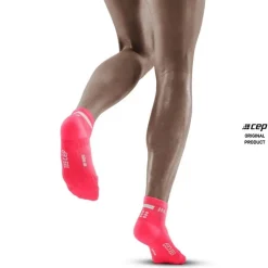 Damskie skarpety kompresyjne sportowe CEP The Run 4.0 low-cut różowe