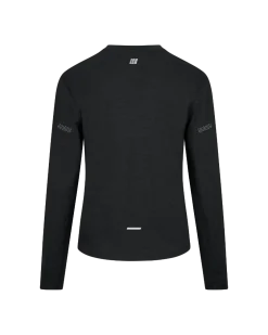 Damski longsleeve bluzka sportowa z wełny merino na zimę Core Run CEP czarna
