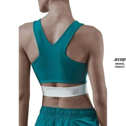 Damski sportowy Crop Top treningowy CEP niebieski
