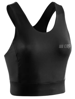 Damski sportowy Crop Top treningowy CEP czarny