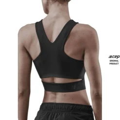 Damski sportowy Crop Top treningowy CEP czarny
