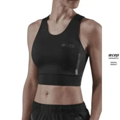 Damski sportowy Crop Top treningowy CEP czarny