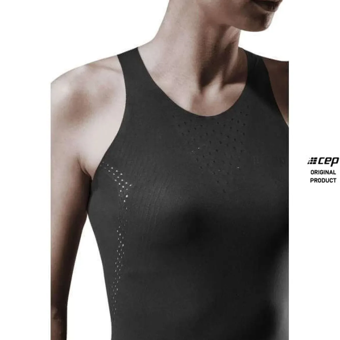 Damski Tank Top sportowy do biegania CEP Ultralight czarny