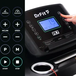 DrFit Bieżnia domowa elektryczna FX7 z automatyczną regulacją kąta nachylenia