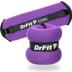 DrFit ciężarki do ćwiczeń na kostki i nadgarstki 0,5 kg (para) fioletowe
