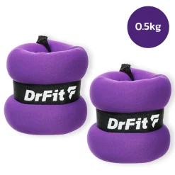 DrFit ciężarki do ćwiczeń na kostki i nadgarstki 0,5 kg (para) fioletowe