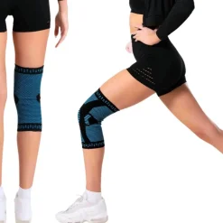 DrFit Elastyczna opaska na kolano niebieska L