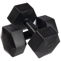 DrFit Hantle sześciokątne heksagony 6 kg czarne (2 sztuki)