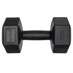 DrFit Hantle sześciokątne heksagony 6 kg czarne (2 sztuki)
