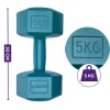 DrFit Hantle sześciokątne heksagony 5 kg ciemnozielone (2 sztuki)