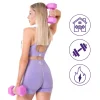 DrFit Hantle sześciokątne heksagony 2 kg różowe (2 sztuki)