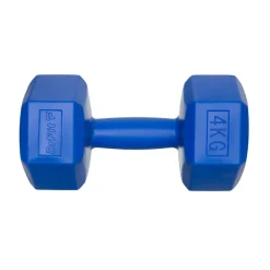DrFit Hantle sześciokątne heksagony 4 kg niebieskie (2 sztuki)