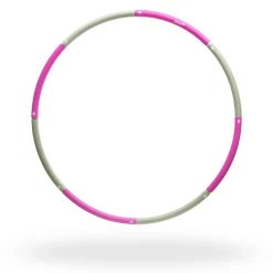 DrFit Hula Hop składane 8-elementowe ø 100 cm szaro-różowe