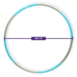 DrFit Hula Hop składane 8-elementowe ø 100 cm szaro-niebieskie