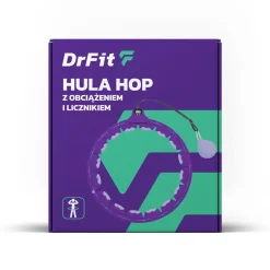 DrFit Hula Hop z obciążeniem i licznikiem masujące ciemnofioletowe