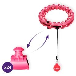 DrFit Hula Hop z obciążeniem masujące różowe