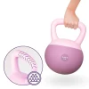 DrFit Kettlebell odważnik kulowy z piaskiem do ćwiczeń siłowych fioletowy 10kg