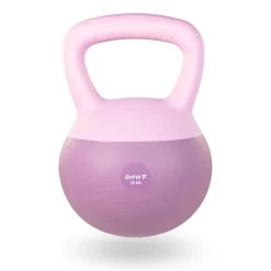 DrFit Kettlebell odważnik kulowy z piaskiem do ćwiczeń siłowych fioletowy 10kg