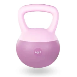 DrFit Kettlebell odważnik kulowy z piaskiem do ćwiczeń siłowych fioletowy 12kg