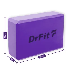 DrFit Kostka do jogi i pilatesu fioletowa