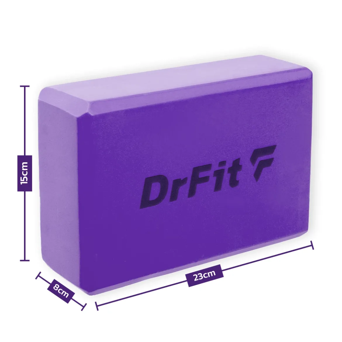 DrFit Kostka do jogi i pilatesu fioletowa