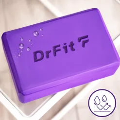 DrFit Kostka do jogi i pilatesu fioletowa