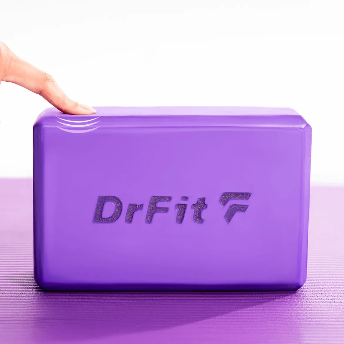 DrFit Kostka do jogi i pilatesu fioletowa
