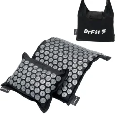 DrFit Mata do akupresury ECO HEMP + poduszka srebrne igły