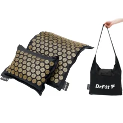 DrFit Mata do akupresury ECO HEMP + poduszka złote igły
