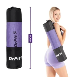 DrFit mata do ćwiczeń fitnessu i rehabilitacji jasnofioletowa